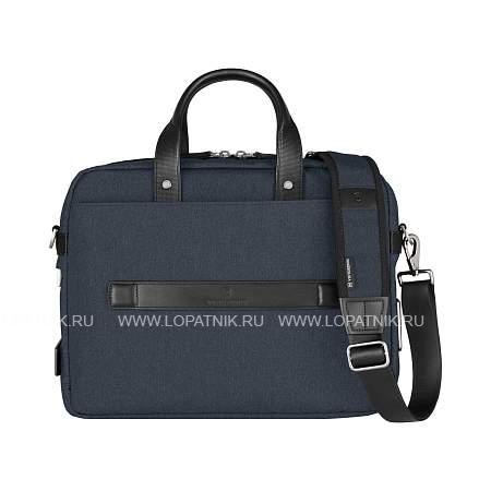 портфель victorinox architecture urban2 15" briefcase 15'', синий, полиэстер/кожа, 42x13x31 см, 16 л 612671 Victorinox