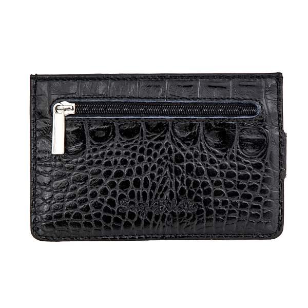 Кредитница чёрный Sergio Belotti 7401 croco black Sergio Belotti, Артикул: 7401 croco black фото №1