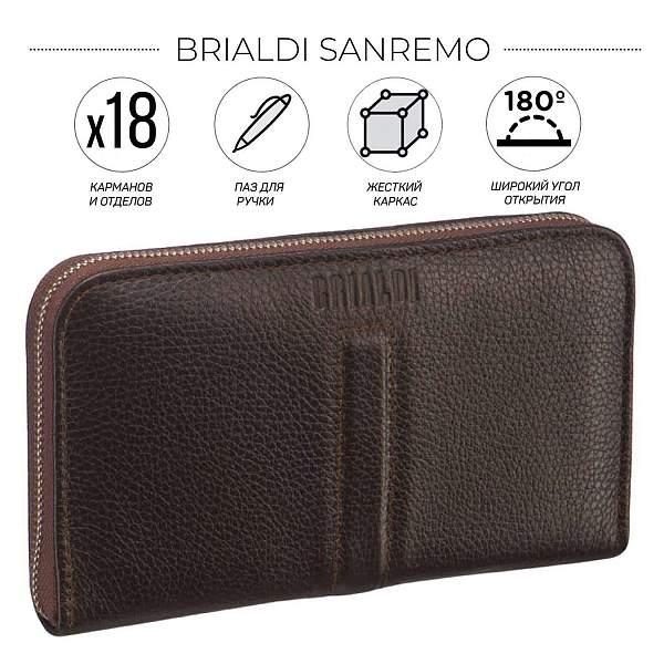 Элегантный мужской клатч BRIALDI Sanremo (Санремо) relief brown BR26760WZ Коричневый Brialdi, Артикул: BR26760WZ фото №1