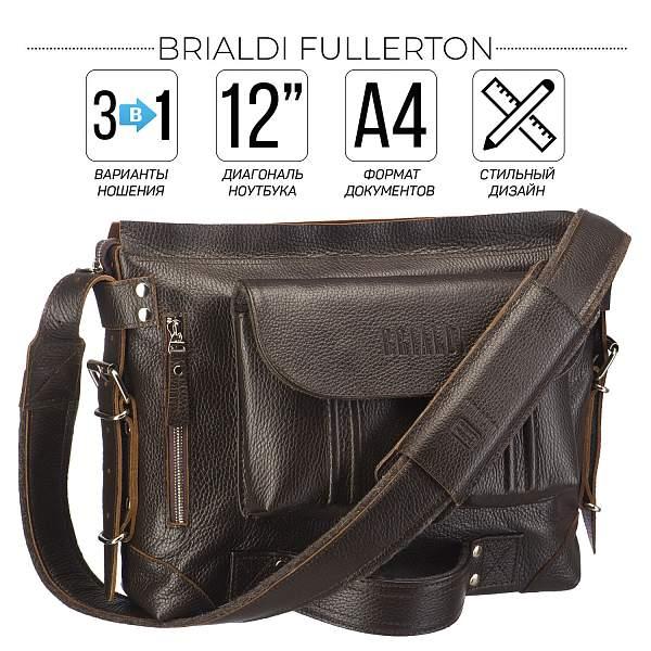 Универсальная сумка BRIALDI Fullerton (Фуллертон) relief brown BR28405MW Коричневый Brialdi, Артикул: BR28405MW фото №1