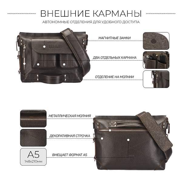 Универсальная сумка BRIALDI Fullerton (Фуллертон) relief brown BR28405MW Коричневый Brialdi, Артикул: BR28405MW фото №1