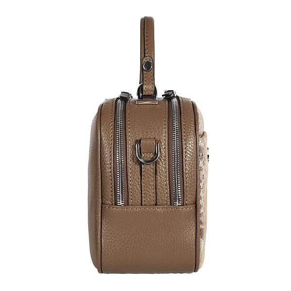 Сумочка в mini-формате с двумя отделениями BRIALDI Melissa (Мелисса) relief brown BR47389XW Коричневый Brialdi, Артикул: BR47389XW фото №1