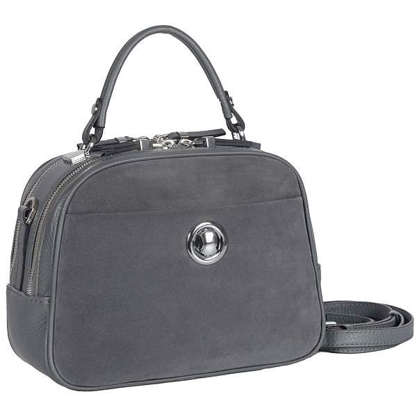 Сумочка в mini-формате с двумя отделениями BRIALDI Melissa (Мелисса) relief grey BR47394SE Серый Brialdi, Артикул: BR47394SE фото №1