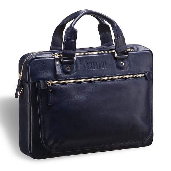 Деловая сумка BRIALDI York (Йорк) navy BR03424JX Синий Brialdi, Артикул: BR03424JX фото №1