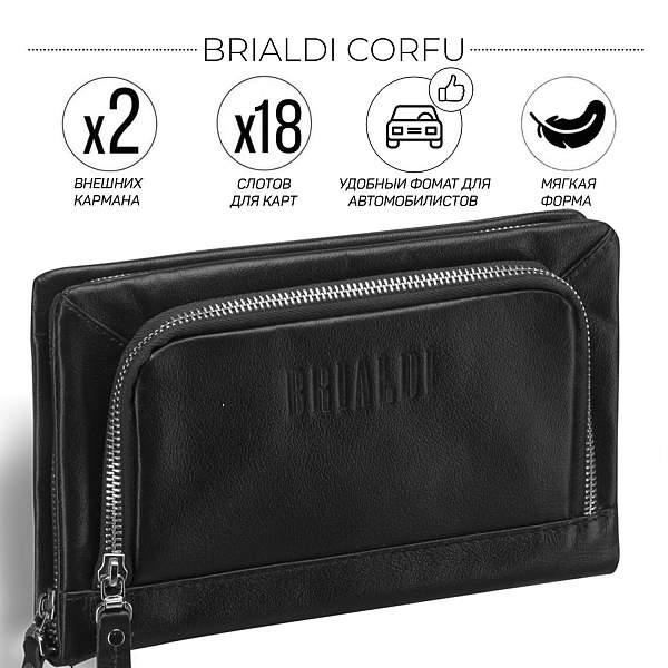 Мужской клатч BRIALDI Corfu (Корфу) black BR15147CG Черный Brialdi, Артикул: BR15147CG фото №1