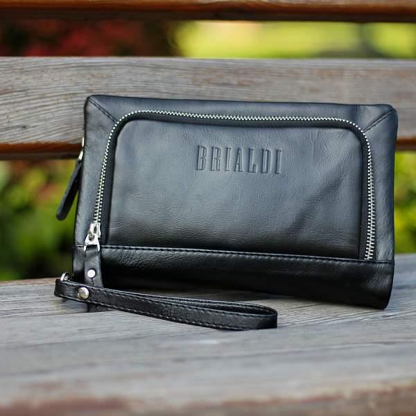 Мужской клатч BRIALDI Corfu (Корфу) black BR15147CG Черный Brialdi, Артикул: BR15147CG фото №1