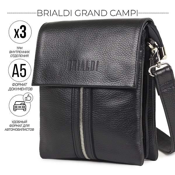 Вертикальная сумка через плечо BRIALDI Grand Campi (Кампи) relief black BR19863WF Черный Brialdi, Артикул: BR19863WF фото №1