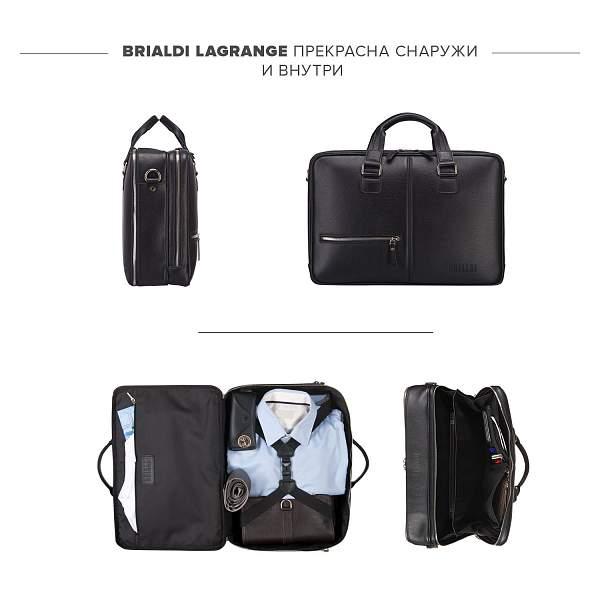 Сумка для командировок BRIALDI Lagrange (Лагранж) relief black BR23116IS Черный Brialdi, Артикул: BR23116IS фото №1