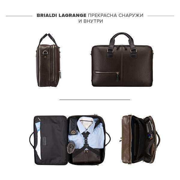 Сумка для командировок BRIALDI Lagrange (Лагранж) relief brown BR23117RV Коричневый Brialdi, Артикул: BR23117RV фото №1