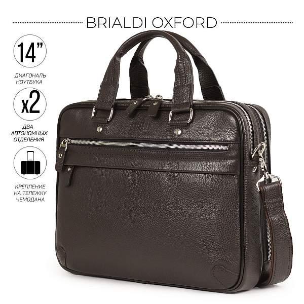 Деловая сумка BRIALDI Oxford? (Оксфорд) relief brown BR34100XU Коричневый Brialdi, Артикул: BR34100XU фото №1