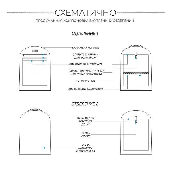 Мужской рюкзак с 2 автономными отделениями BRIALDI Infinity (Инфинити) relief black BR35551HT Черный Brialdi, Артикул: BR35551HT фото №1