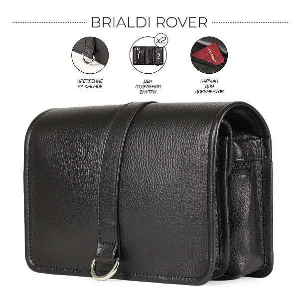 Дорожный несессер BRIALDI Rover (Ровер) relief black BR43917AD Черный Brialdi, Артикул: BR43917AD фото №1