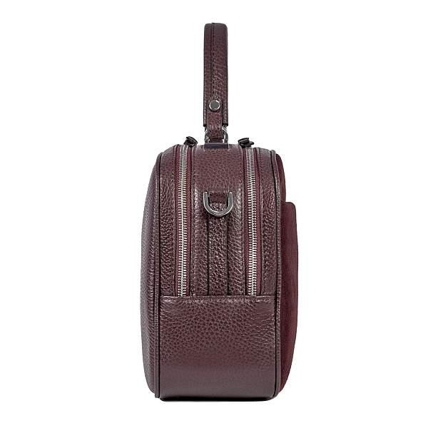 Удобная женская сумочка с двумя отделениями BRIALDI Elma (Эльма) relief burgundy BR47380AW Бордовый Brialdi, Артикул: BR47380AW фото №1