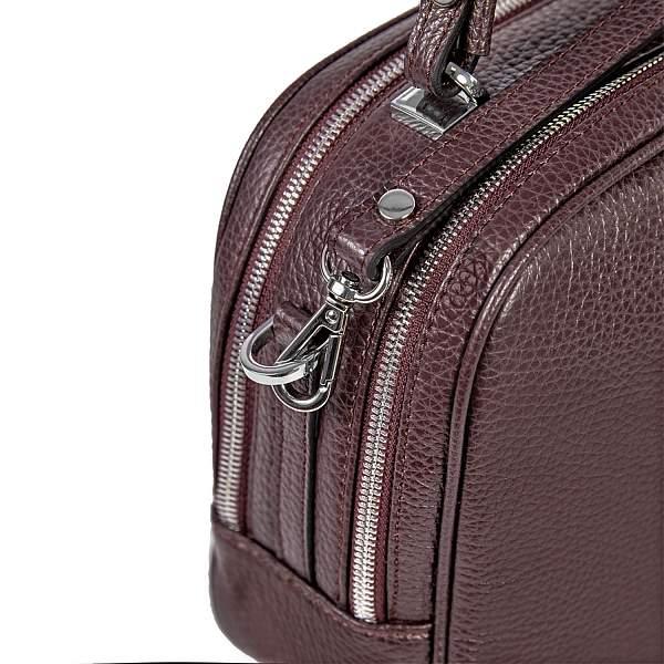 Удобная женская сумочка с двумя отделениями BRIALDI Elma (Эльма) relief burgundy BR47380AW Бордовый Brialdi, Артикул: BR47380AW фото №1