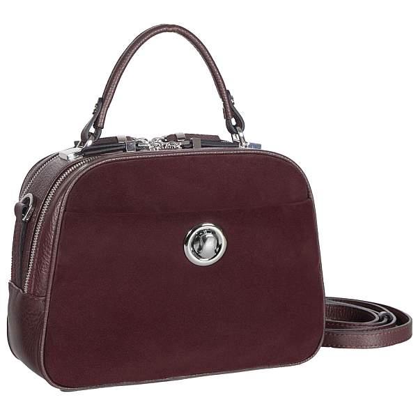 Сумочка в mini-формате с двумя отделениями BRIALDI Melissa (Мелисса) relief burgundy BR47387QT Бордовый Brialdi, Артикул: BR47387QT фото №1