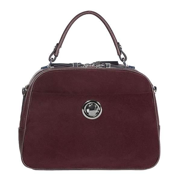 Сумочка в mini-формате с двумя отделениями BRIALDI Melissa (Мелисса) relief burgundy BR47387QT Бордовый Brialdi, Артикул: BR47387QT фото №1