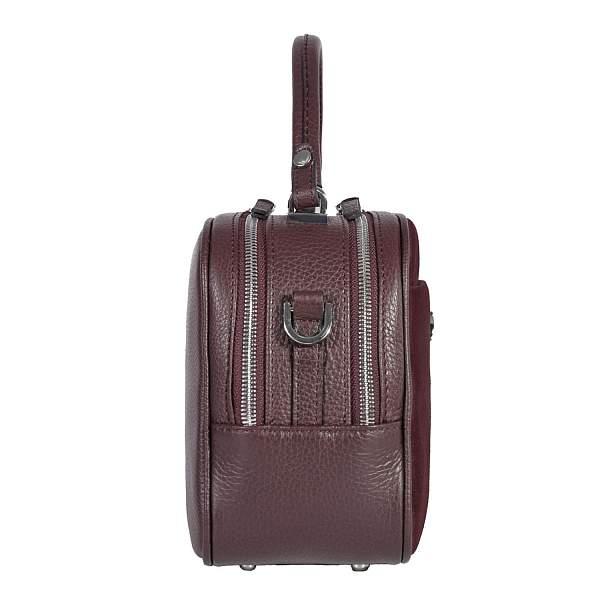 Сумочка в mini-формате с двумя отделениями BRIALDI Melissa (Мелисса) relief burgundy BR47387QT Бордовый Brialdi, Артикул: BR47387QT фото №1