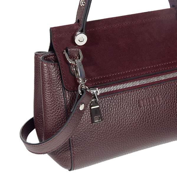 Классическая женская сумка MINI-формата BRIALDI Thea  (Тея) relief burgundy BR47441FR Бордовый Brialdi, Артикул: BR47441FR фото №1