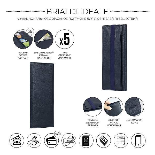 Органайзер-трифолд BRIALDI Ideale (Идеал) relief navy BR49275UJ Синий Brialdi, Артикул: BR49275UJ фото №1