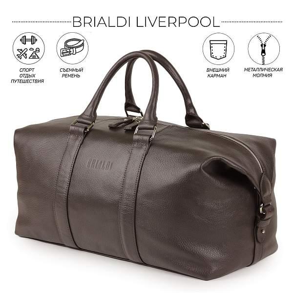 Дорожно-спортивная сумка BRIALDI Liverpool (Ливерпуль) relief brown BR00178CT Коричневый Brialdi, Артикул: BR00178CT фото №1