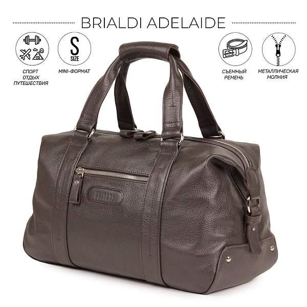 Спортивная сумка малого формата BRIALDI Adelaide (Аделаида) relief brown BR11872KM Коричневый Brialdi, Артикул: BR11872KM фото №1