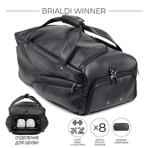 Дорожно-спортивная сумка BRIALDI Winner (Виннер) relief black BR30544NS Черный Brialdi, Артикул: BR30544NS фото №1