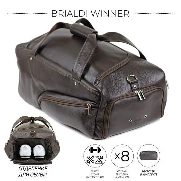 Дорожно-спортивная сумка BRIALDI Winner (Виннер) relief brown BR30550XC Коричневый Brialdi, Артикул: BR30550XC фото №1