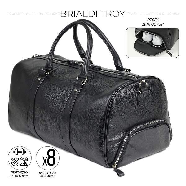 Дорожно-спортивная сумка BRIALDI Troy (Троя) relief black BR30910AX Черный Brialdi, Артикул: BR30910AX фото №1