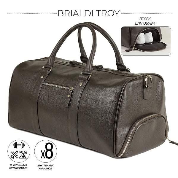 Дорожно-спортивная сумка BRIALDI Troy (Троя) relief brown BR30927GT Коричневый Brialdi, Артикул: BR30927GT фото №1