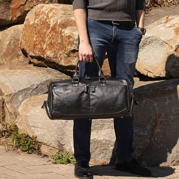 Дорожно-спортивная сумка BRIALDI Traveller (Путешественник) relief black BR44583NZ Черный Brialdi, Артикул: BR44583NZ фото №1