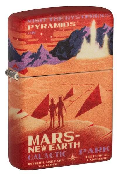 Зажигалка ZIPPO Mars Design с покрытием 540 Matte, латунь/сталь, красная, матовая, 38x13x57 мм 49634 Zippo, Артикул: 49634 фото №1