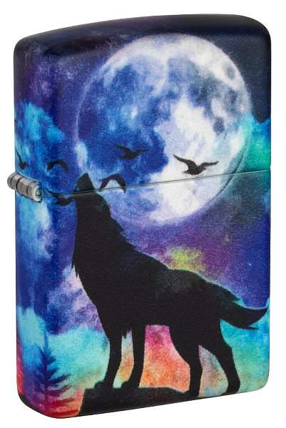 Зажигалка ZIPPO Wolf Design с покрытием 540 Matte, латунь/сталь, разноцветная, матовая, 38x13x57 мм 49683 Zippo, Артикул: 49683 фото №1