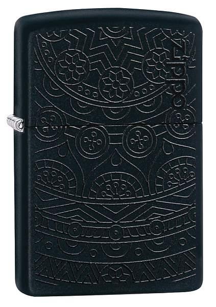 Зажигалка ZIPPO Tone on Tone Design с покрытием Black Matte, латунь/сталь, чёрная, 38x13x57 мм 29989 Zippo, Артикул: 29989 фото №1