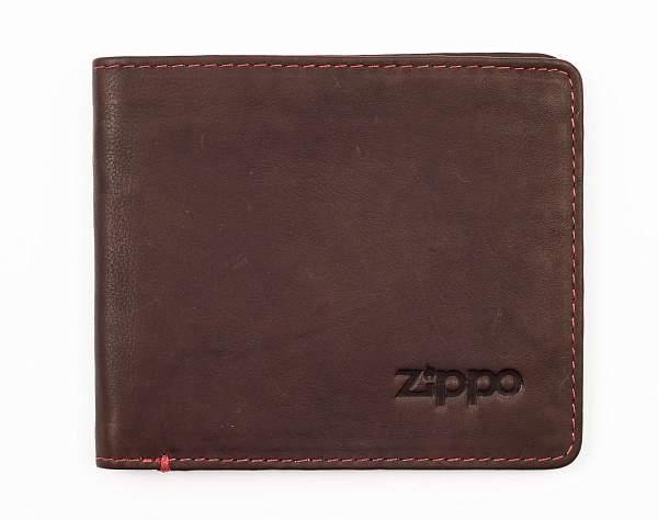 Портмоне ZIPPO, коричневое, натуральная кожа, 11x1,2x10 см 2005117 Zippo, Артикул: 2005117 фото №1