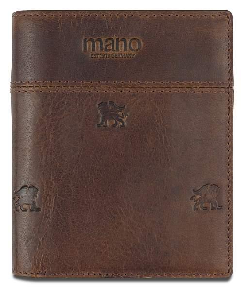 Бумажник Mano "Don Leon", натуральная кожа в коричневом цвете, 9,7 х 11,7 см M191920441 MANO 1919, Артикул: M191920441 фото №1
