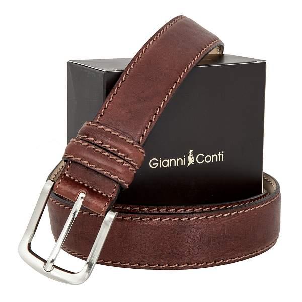 Ремень коричневый Gianni Conti 915253-35 dark brown Gianni Conti, Артикул: 915253-35 dark brown фото №1