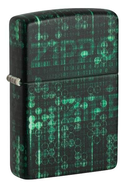 Зажигалка ZIPPO Pattern с покрытием Glow In The Dark Green, латунь/сталь, черно-зеленая, 38x13x57 мм 48408 Zippo, Артикул: 48408 фото №1