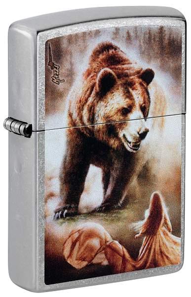 Зажигалка ZIPPO Mazzi® с покрытием Street Chrome, латунь/сталь, серебристая, 38x13x57 мм 48330 Zippo, Артикул: 48330 фото №1