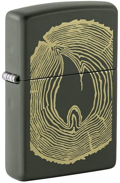 Зажигалка ZIPPO Wood Ring с покрытием Green Matte, латунь/сталь, зеленая, матовая, 38x13x57 мм 48959 Zippo, Артикул: 48959 фото №1