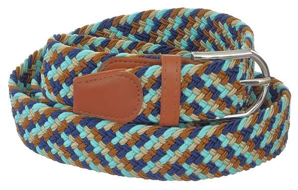 Ремень elastic belt blue-brown mix bullatti мультиколор BULLATTI, Артикул: Elastic Belt blue-brown mix фото №1