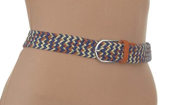 Ремень elastic belt blue-beige-brown bullatti мультиколор BULLATTI, Артикул: Elastic Belt blue-beige-brown фото №1