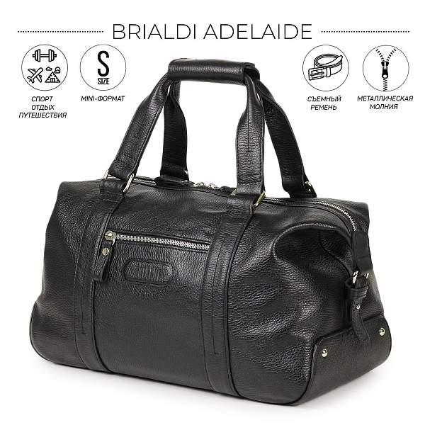 Спортивная сумка малого формата BRIALDI Adelaide (Аделаида) relief black BR11871BX Черный Brialdi, Артикул: BR11871BX фото №1