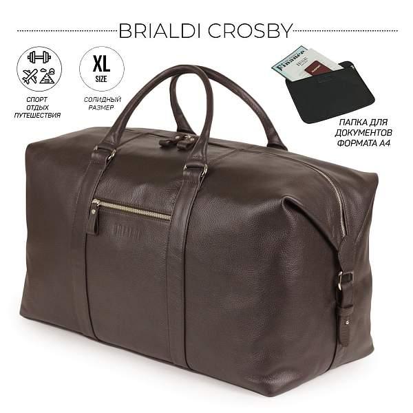 Дорожно-спортивная сумка BRIALDI Crosby (Кросби) relief brown BR32083OH Коричневый Brialdi, Артикул: BR32083OH фото №1