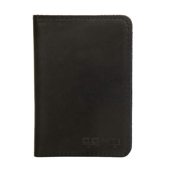 Обложка для паспорта Conti UOMO черный Conti Uomo 12261 black Conti Uomo, Артикул: 12261 black фото №1