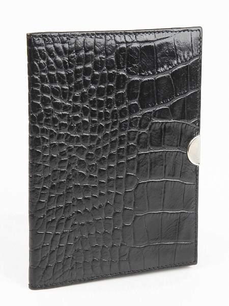 Обложка для паспорта мужская кожаная Alvorada 2005 black croco Alvorada, Артикул: 2005 black croco фото №1